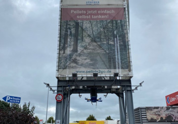 Unser Pelletsturm wird abgebaut