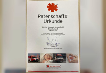 Patenschafts-Urkunde